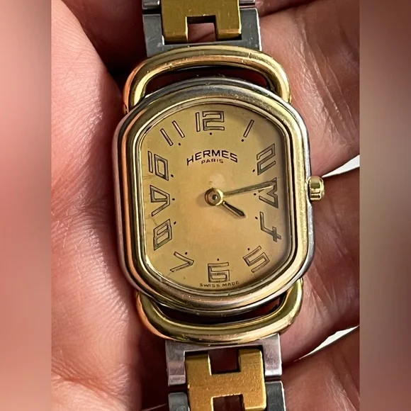 HERMÈS RALLYE 18K Yellow Gold-Plated ladies watch - Picture 3 of 17